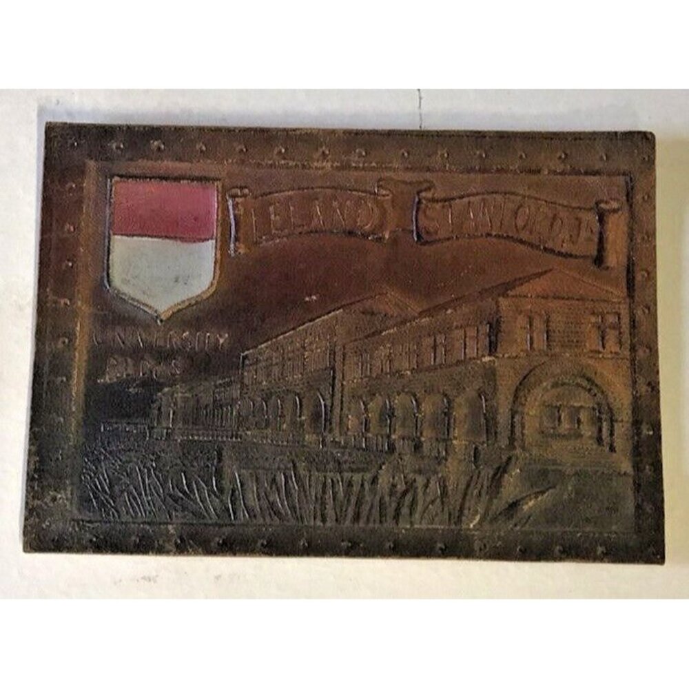 Antique STANFORD University CALIFORNIA Prize Premium Leather 1910's CARDINALS